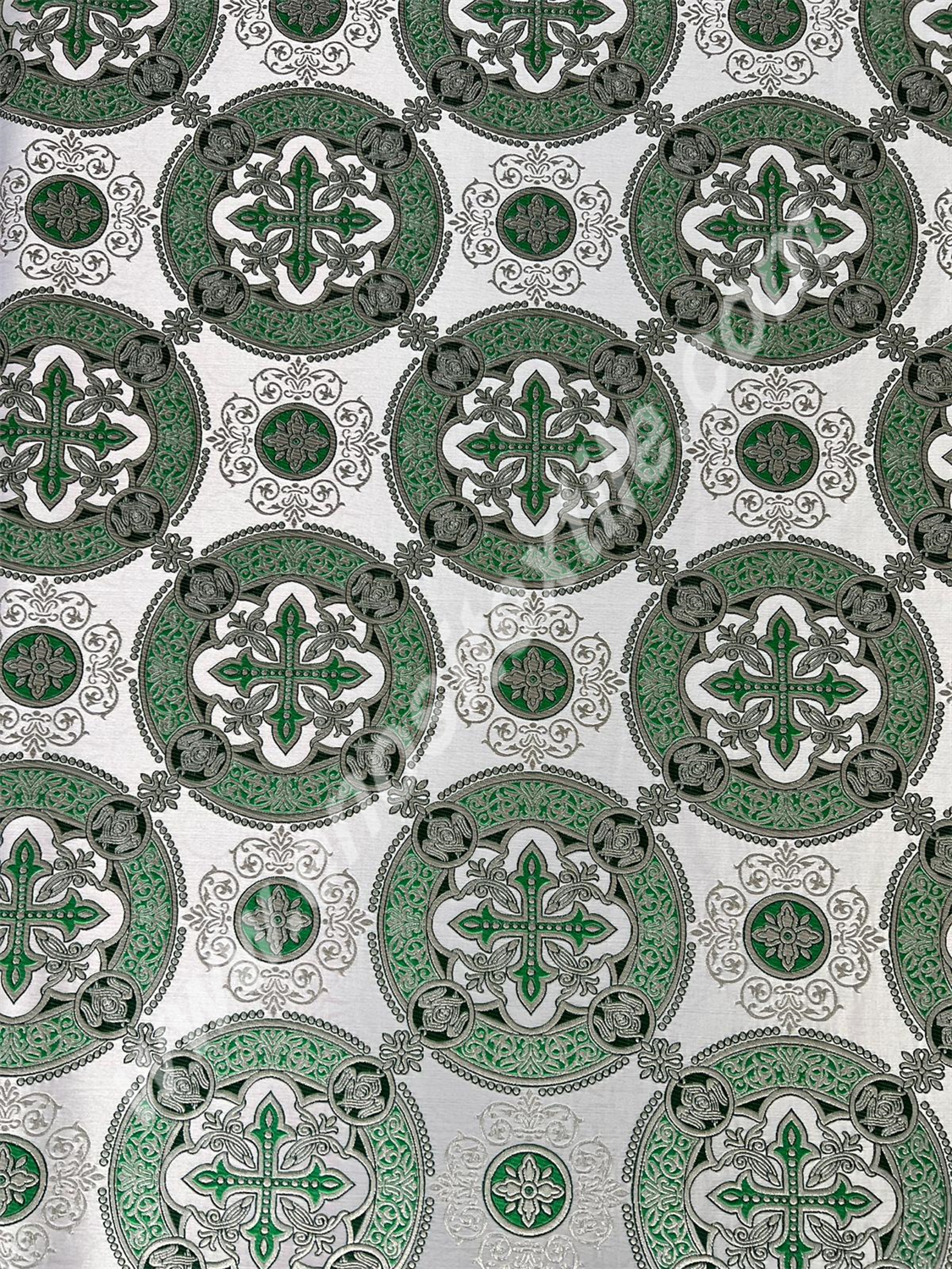 KL-5002 L.GREEN-SİLVER-D.GREEN Metallic Fabric